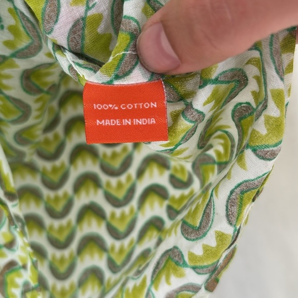 OLIPHANT block print ruffle collar top - Picture 3 of 5